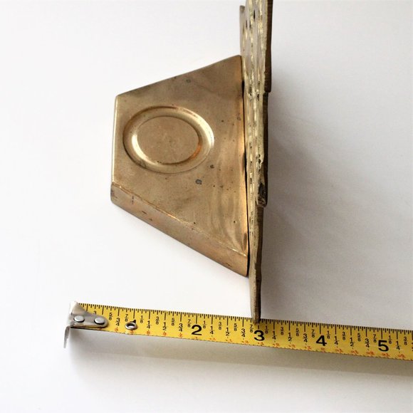 Brass Christmas Tree Votive Candle Holder Patina Cut Out Patina XMAS Holiday - Picture 5 of 11